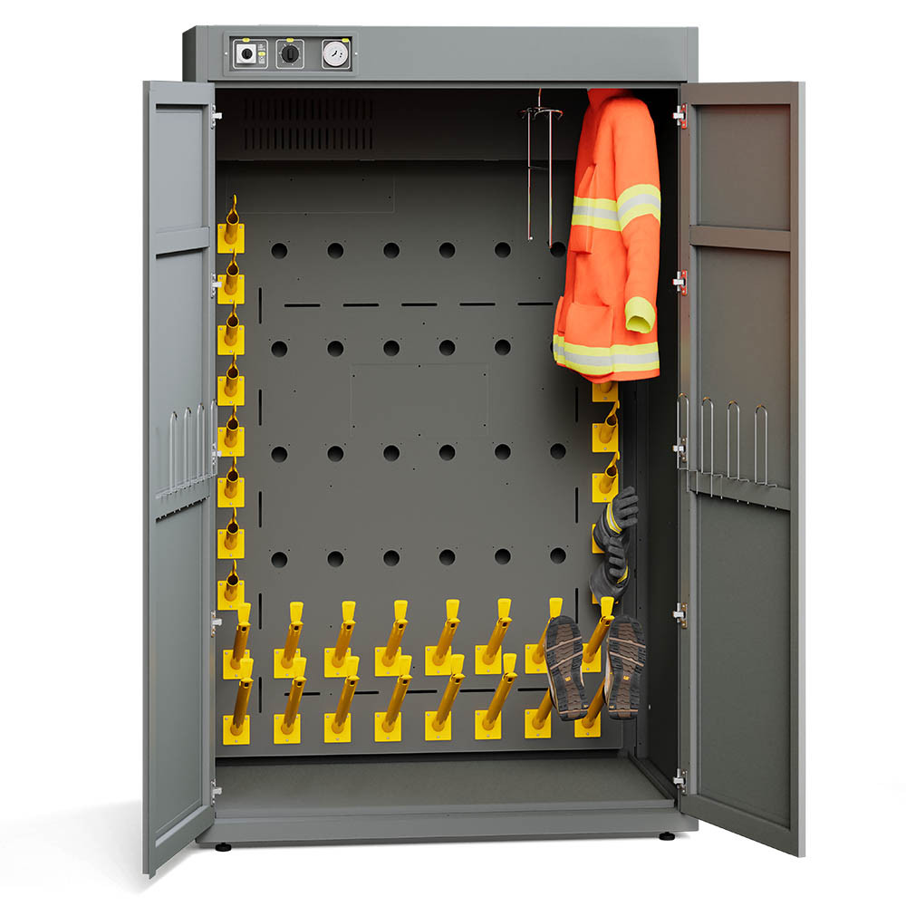 Condensation drying cabinet for 8 complete sets of workwear