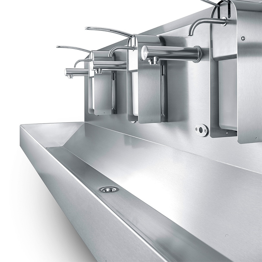 Lave-mains collectif avec capteur 2-6 en acier inoxydable – Image 6