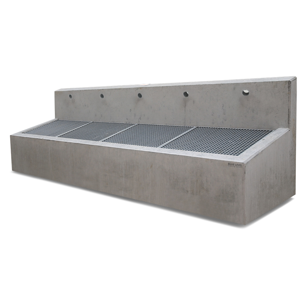 Frost-proof boot cleaner above ground back wall