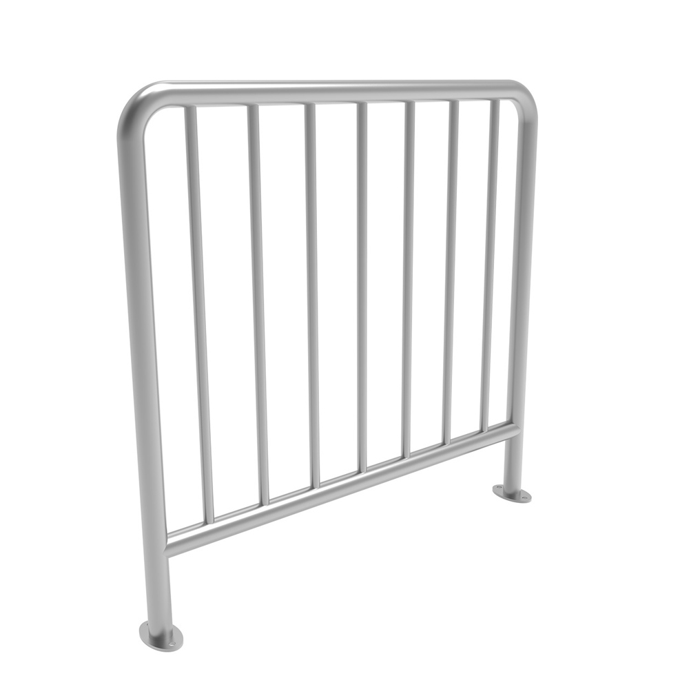 Stainless steel railing with vertical posts