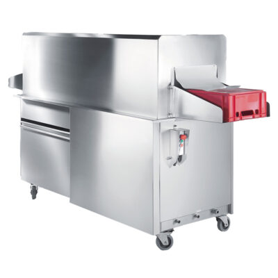 Crate washing system for Euro-standard crates with capacity of 240 per hour
