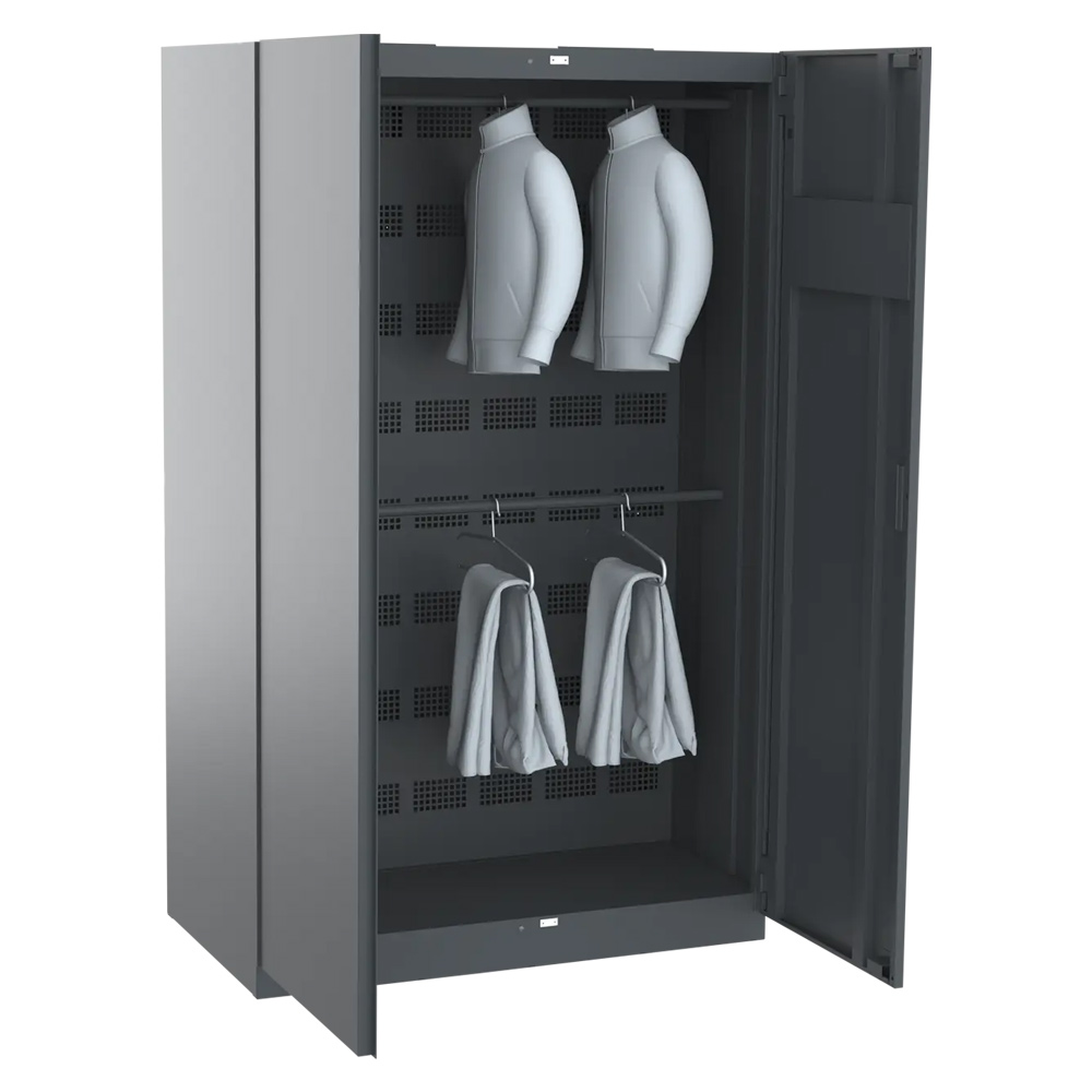 Hot-air drying cabinet for 16 jackets and pants